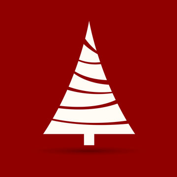 Vector Illustration of a Stylized Christmas Tree