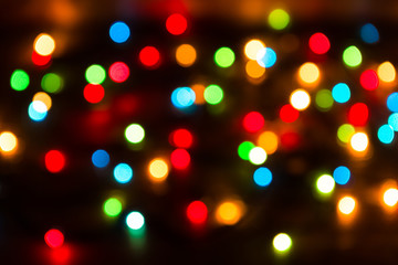 Background of Christmas bokeh lights © segeni