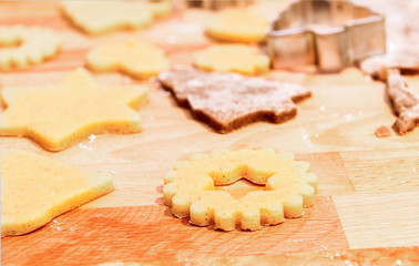 Baking of Christmas cookies and biscuits