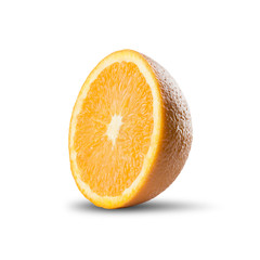 Fresh Orange On White Background