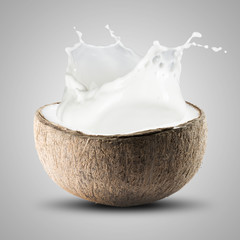 Fresh Coconut On White Background