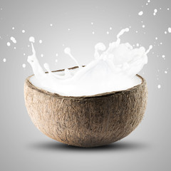 Fresh Coconut On White Background