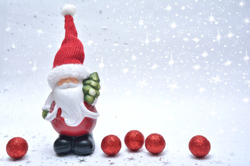 Santa on the white background