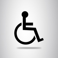 Handicapped wheelchair sign 