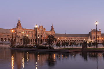 Naklejka na ściany i meble la Sevilla Monumental, plaza de España de Aníbal González
