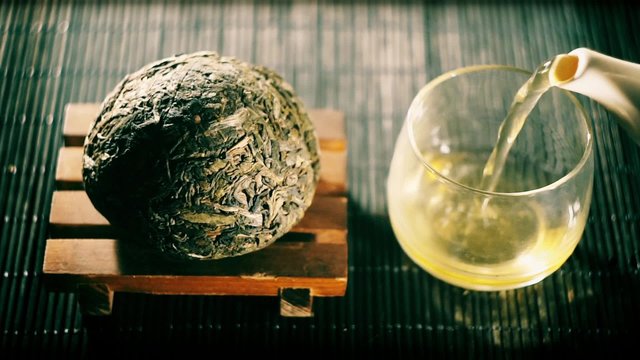 Chinese tea. Puer sort of tea filter variation