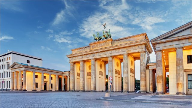 Berlin - Brandenburg Gate, Time lapse, Germany