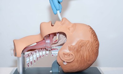 naso-pharyngeal tube used to open the airway