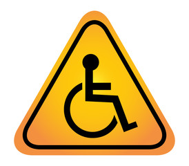 Handicapped wheelchair sign