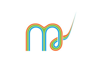 M line logo rainbow