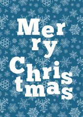 Merry Christmas background with snowflakes