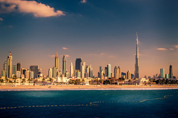 Skyline Downtown in Dubai, United Arab Emirates