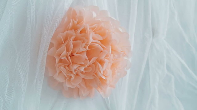 Flower decoration on wall