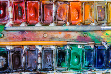 Old professional watercolor paints