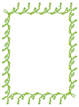 Green vertical flower frame