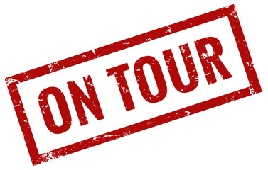 On Tour Stempel rot grunge