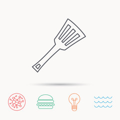 Kitchen utensil icon. Kitchenware spatula sign.