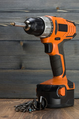 battery powered drill and drill bits