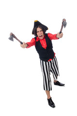 Funny pirate isolated on the white