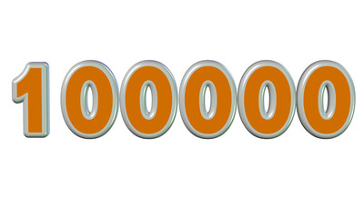 100,000 yüz bin sayısı