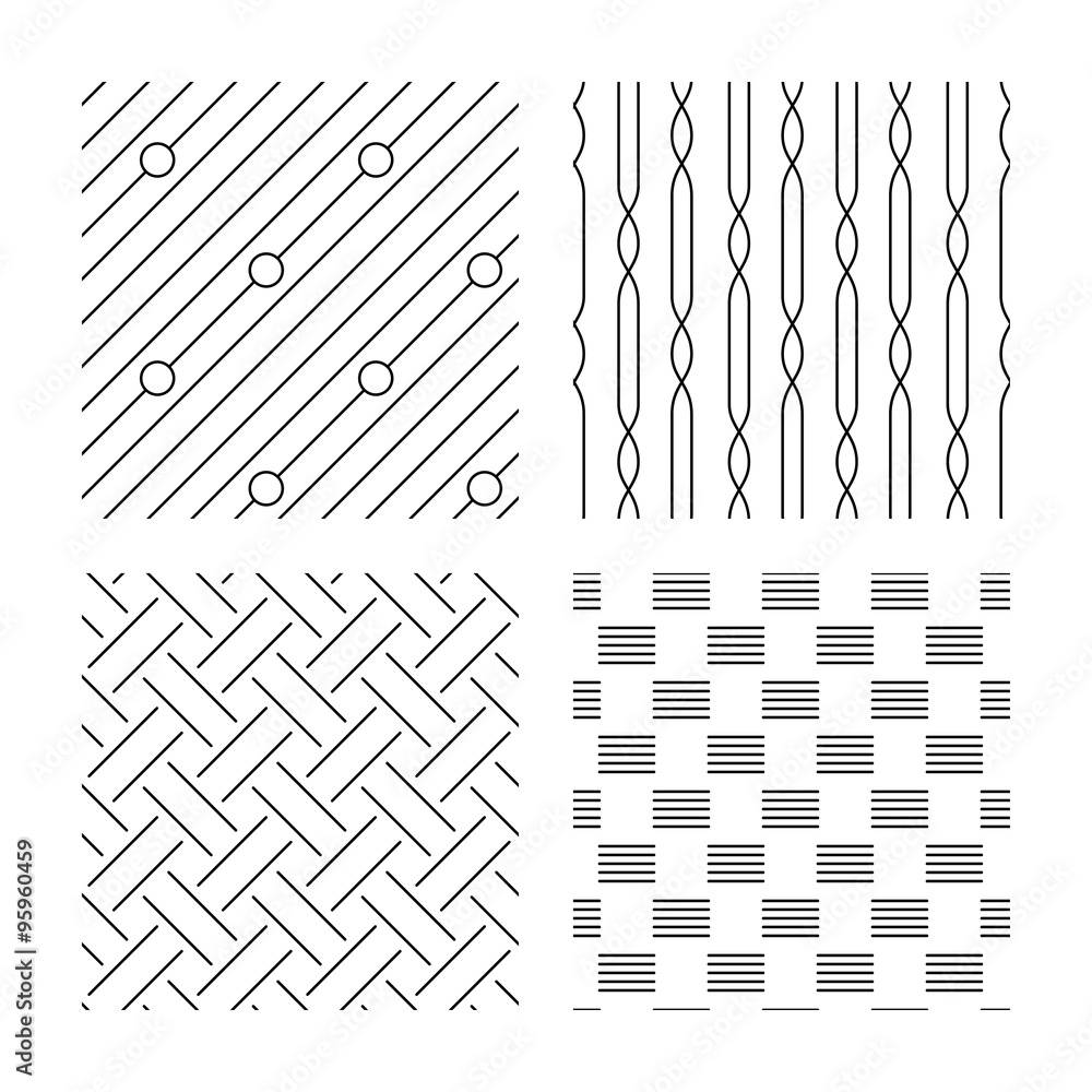 Poster braid weave, diagonal lines seamless textures.