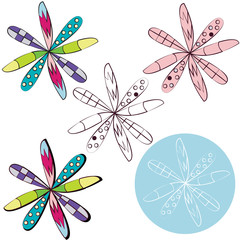 Разноцветные цветы