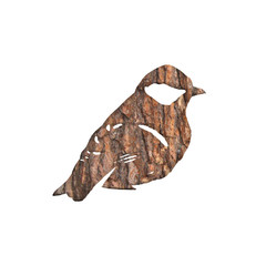 Bird Tit with Pine Texture