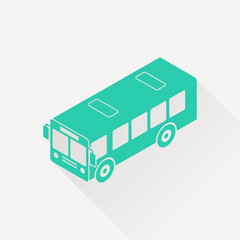 bus isometric 3d icon