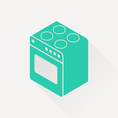 Fototapeta premium cooking oven isometric 3d icon
