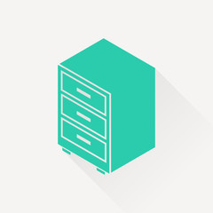 storage cabinet isometric 3d icon