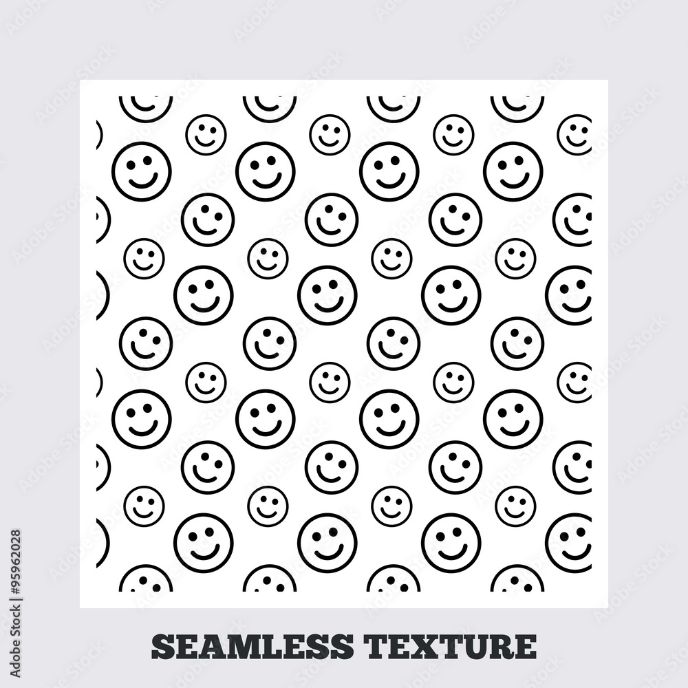 Poster smile lines seamless pattern.