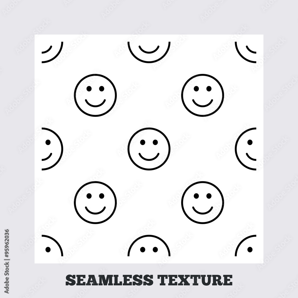 Poster smile lines seamless pattern.