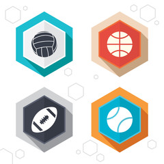 Sport balls. Volleyball, Basketball, Baseball.