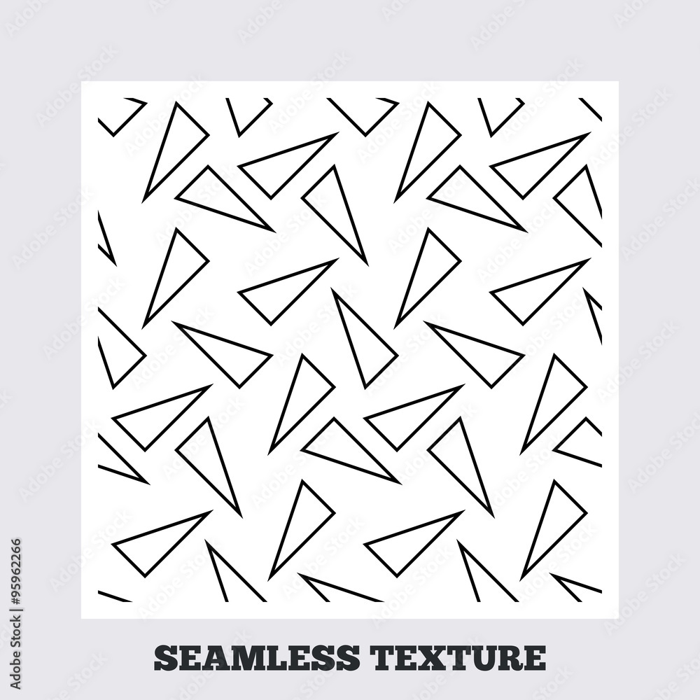 Poster triangles geometric seamless pattern.