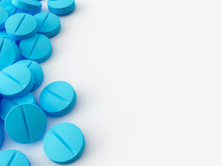 some 3d maded pills on a white background