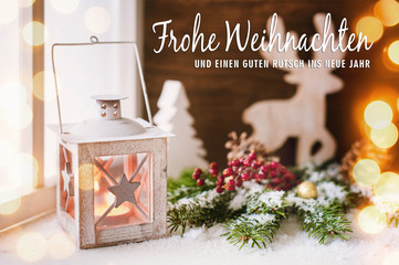Romantic winter lantern
