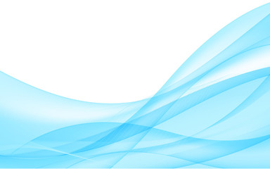 Abstract blue waves - data stream concept. Vector