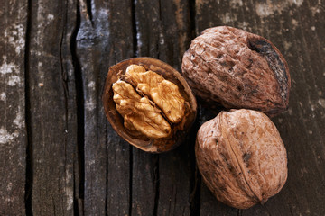Three walnuts