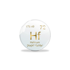 Periodensystem Kugel - 72 Hafnium