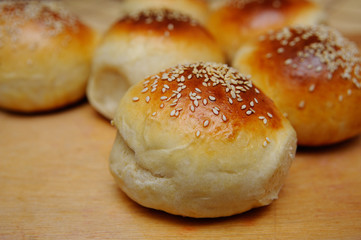 bun with sesame seeds