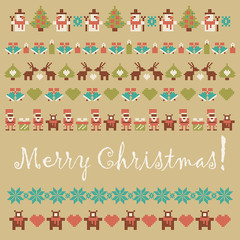 Vector ornament collection of christmas items