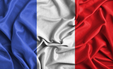 Waving colorful French flag