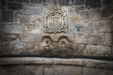 ancient water fountain in Atienza town, Guadalajara, Spain
