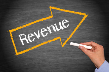 Revenue - arrow with text
