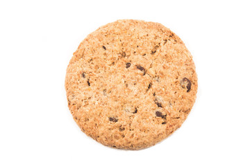 Cookie made of whole wheat with dark chocolate