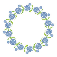 Beautiful frame with abstract floral ornament