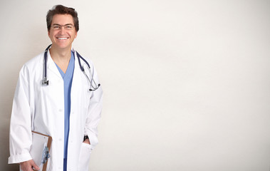 Smiling medical doctor man.