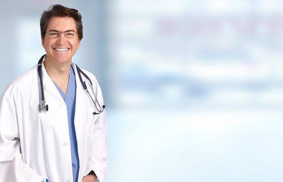 Smiling medical doctor man.