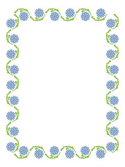 Beautiful frame with abstract floral ornament