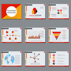 Naklejka premium Business presentation, slide show, brochure, booklet, flyer, layout, poster vector template